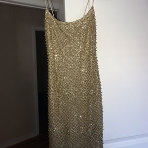 Embellished gold oh Polly dress